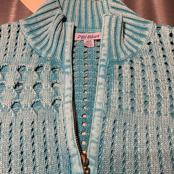 PBJ Blues Sweaters - PBJ Blues Funnel Neck 1/4 Zip Knit Sweater NWT Size M